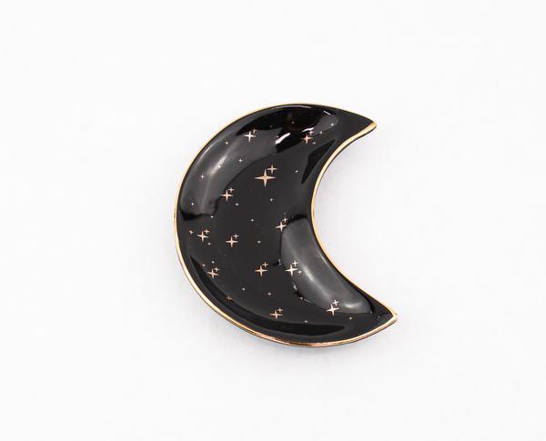 Black & Gold Moon Dish