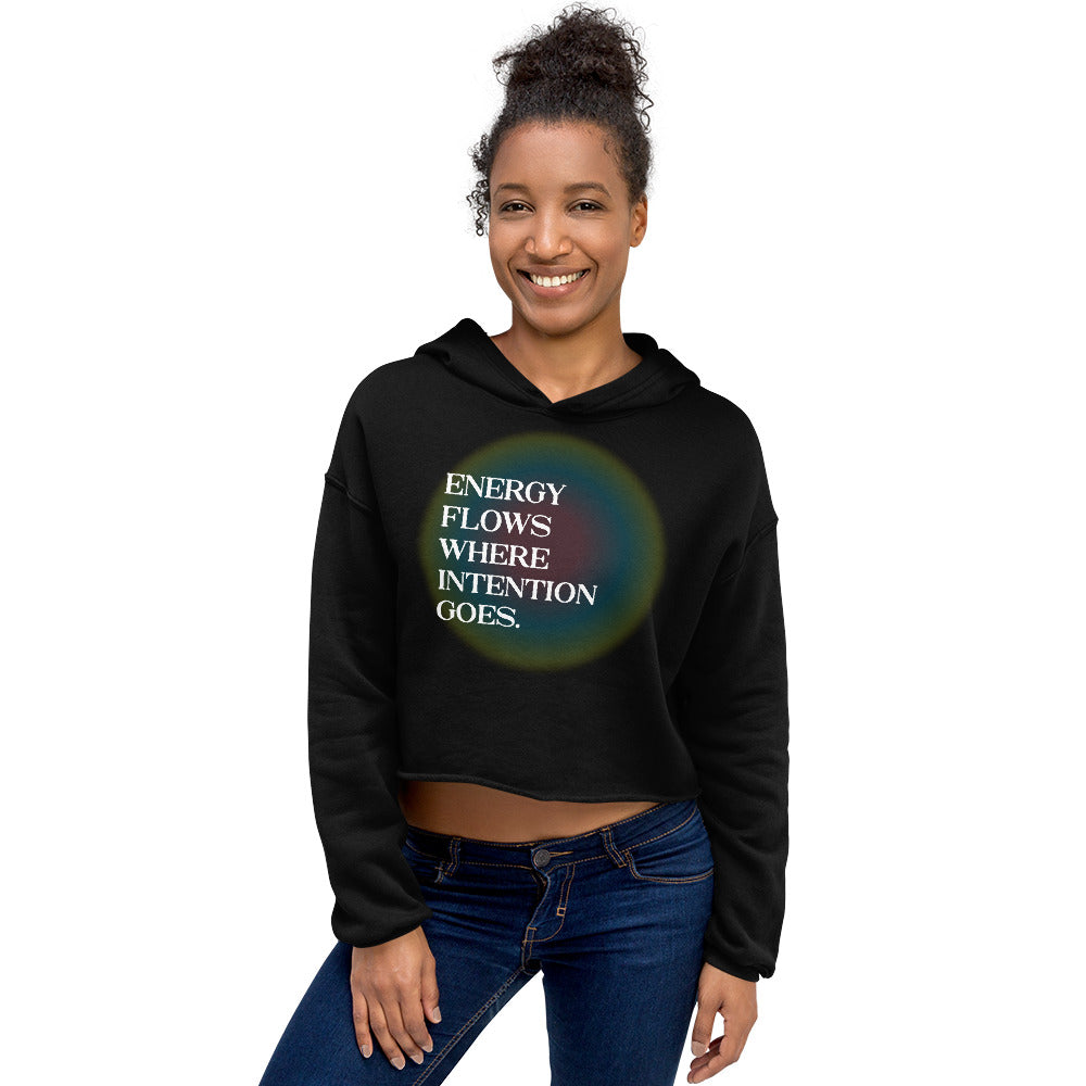 Energy Flows Crop Hoodie