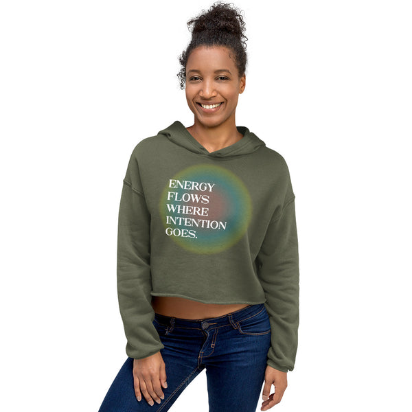 Energy Flows Crop Hoodie