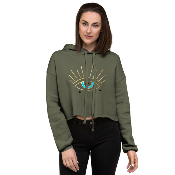 Evil Eye Crop Hoodie