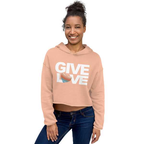 Give Love Crop Hoodie