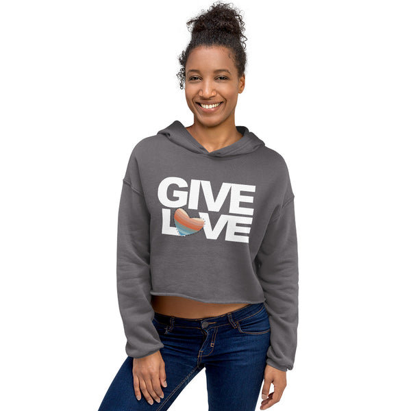 Give Love Crop Hoodie