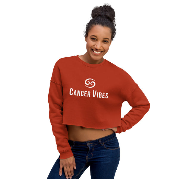 Cancer Vibes Crop Sweat-t